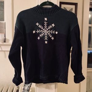 Long Sleeve Snow Flake Sweater
